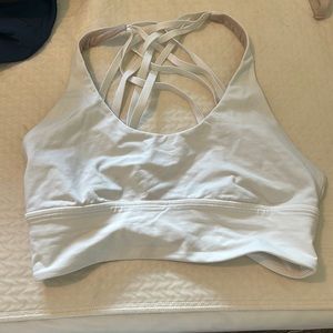 Size 8 lululemon white sports bra